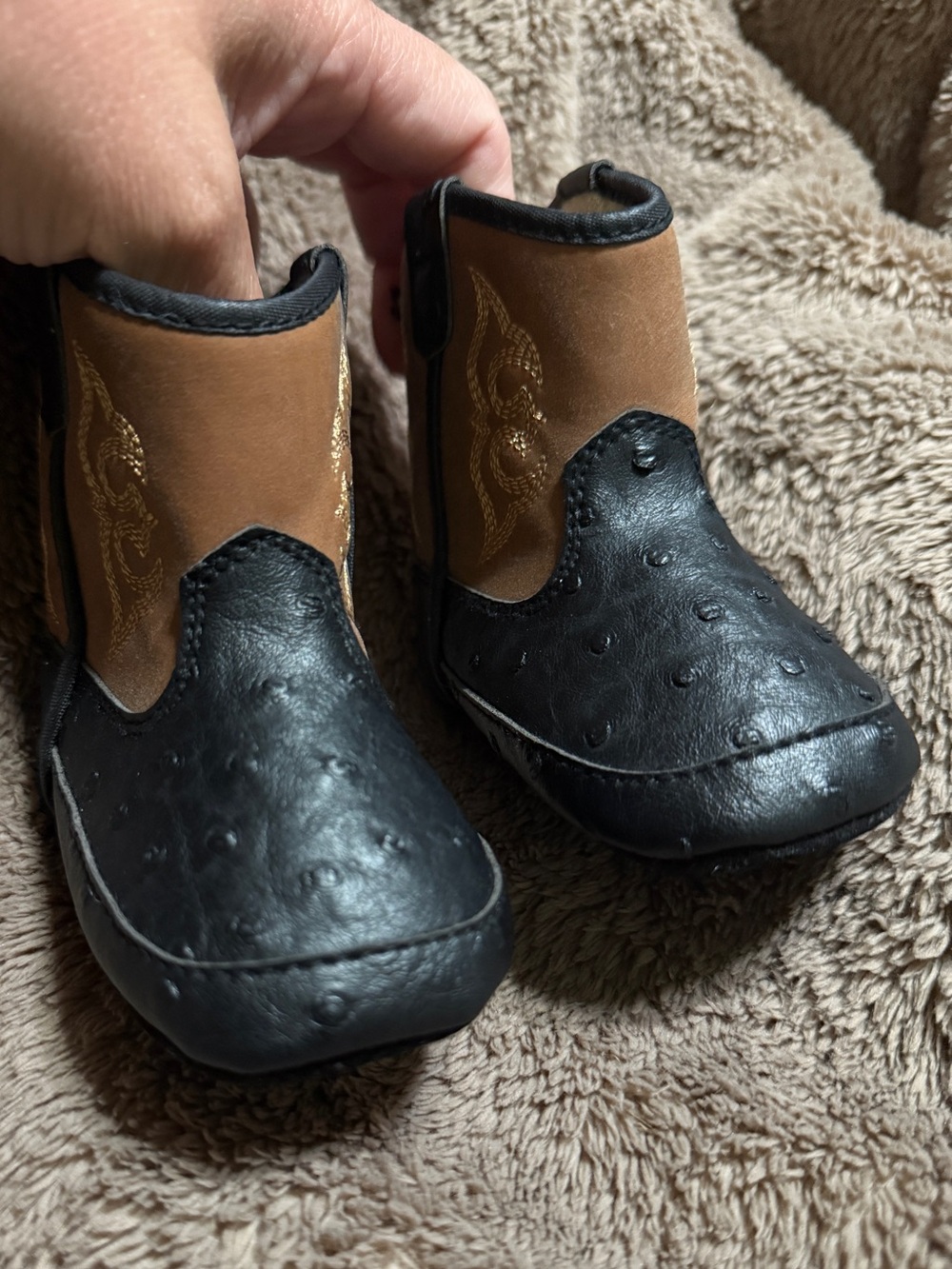 Twister Western Boots in Black and Brown